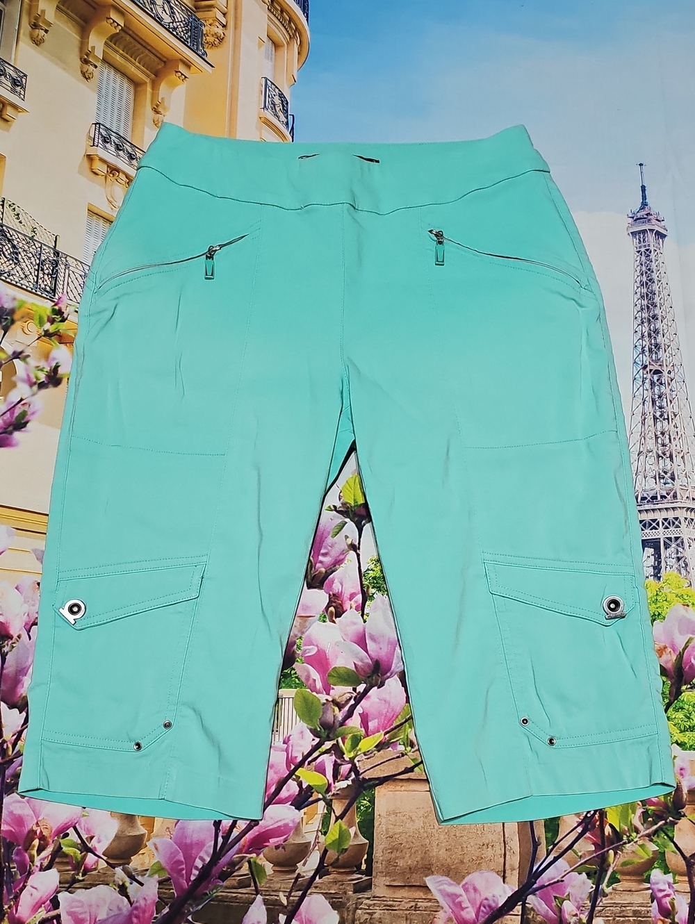 Jamie Sadock Aqua Zip Cargo Shorts Size 6